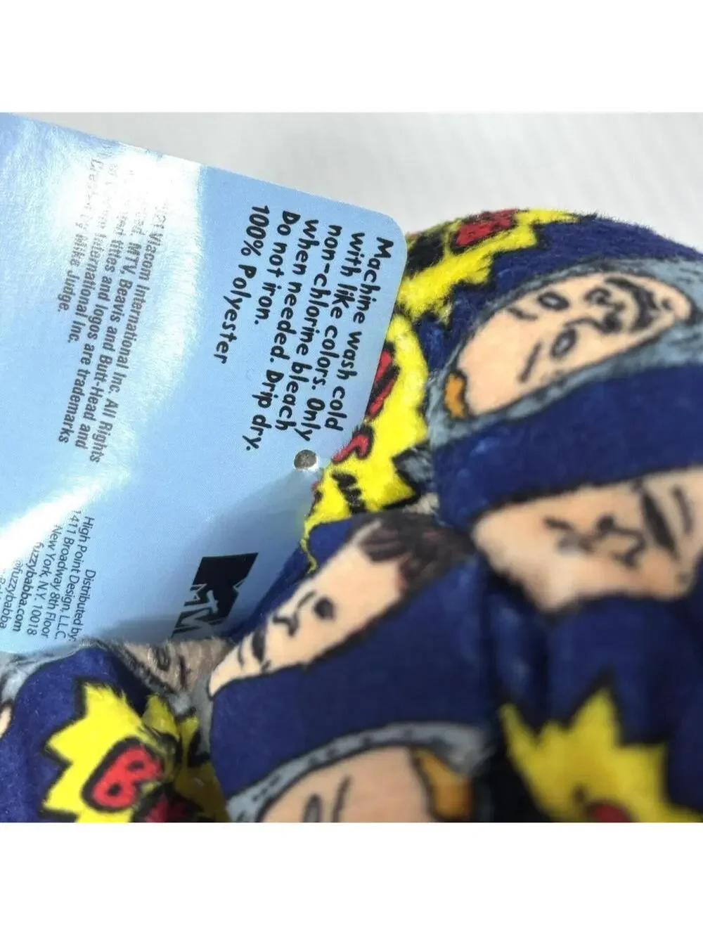 Beavis and Butthead Fuzzy Babba Slipper Socks Pair Size 10/12 -L /XL Men MTV NEW